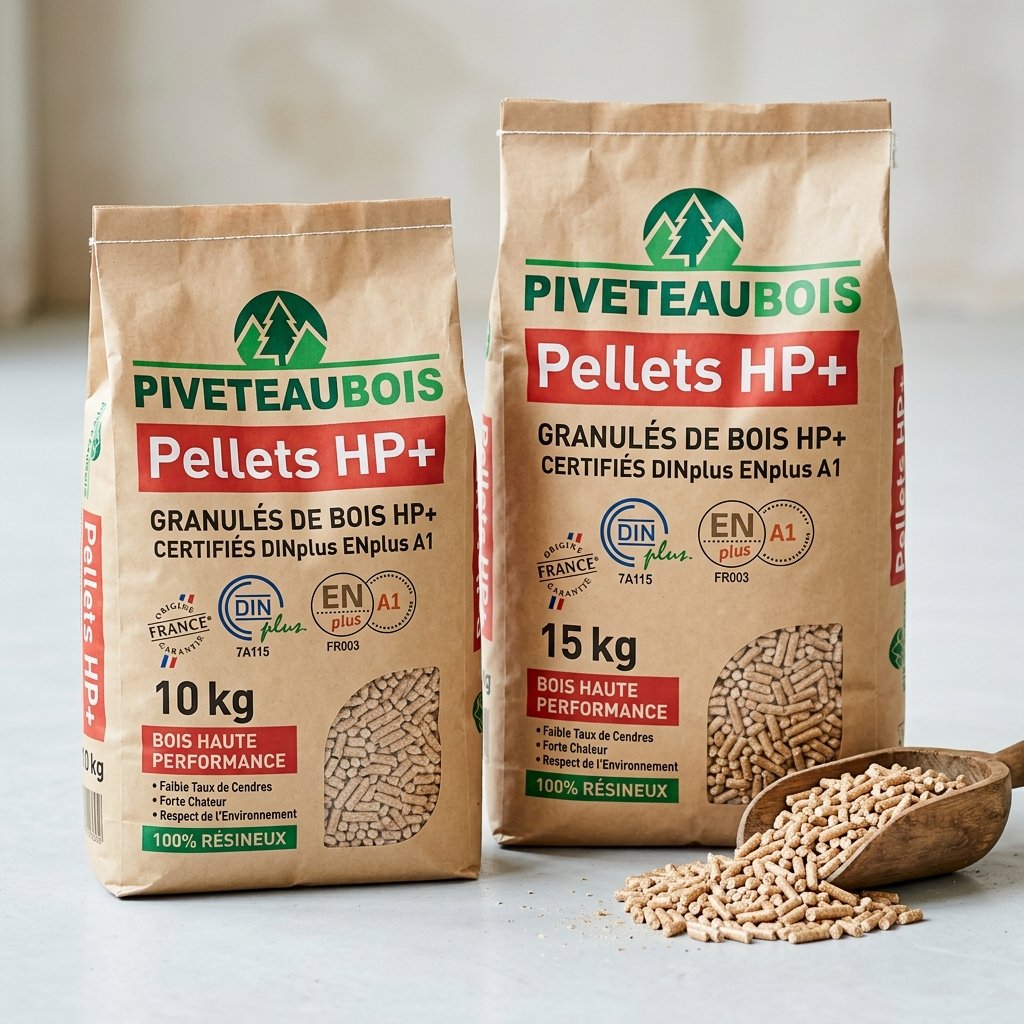 Granulés de bois PIVETEAUBOIS Pellets HP+ 10 kg – 1 Sac (10 kg) – Granulés de bois PIVETEAUBOIS Pellets HP+ 10 kg – 1 Sac (10 kg)